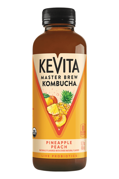 Kevita Master Brew Kombucha Pineapple Peach Hard - Beer - 15.2oz Bottle
