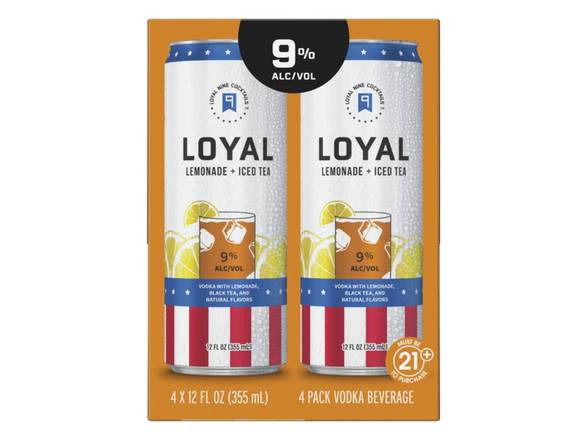 Loyal 9 Cocktails 9 Lemonade & Iced Tea Vodka Cocktail Ready-to-drink - 4x 12oz Cans