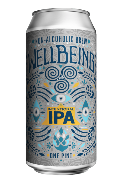 WellBeing Brewing Company Intentional Non-Alcoholic IPA - Beer - 4x 16oz Cans